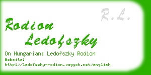 rodion ledofszky business card